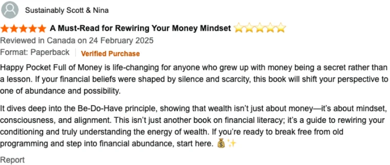 Verified reader review on Amazon