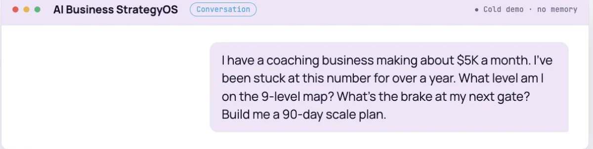 AI Business StrategyOS — product screenshot
